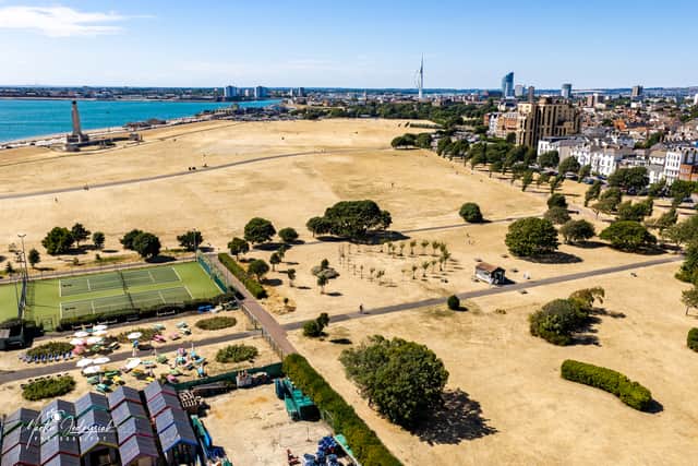 Southsea Common and other green spaces have been obliterated by the drought.