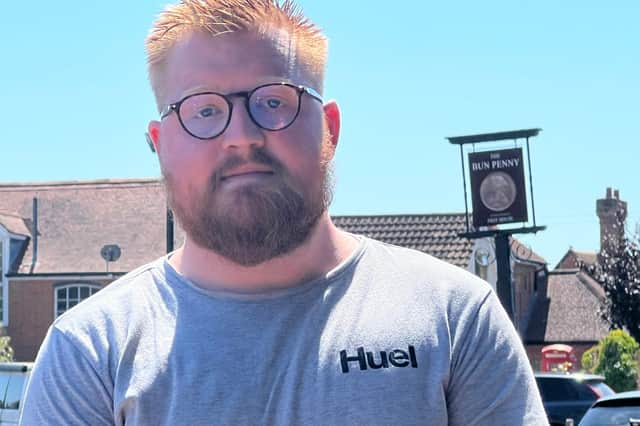 Cllr Dan Hayes outside the Bun Penny pub in Lee-on-the-Solent