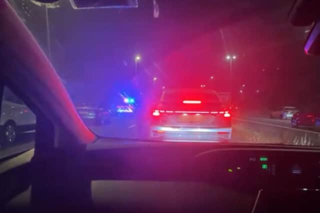 The M27 was closed by police late last night.
