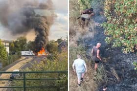 Two fires broke out at almost identical times in Portsmouth last night.