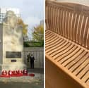 Memorial benches honouring the Pompey Pals First World War soldiers will be shown to the public in Guildhall Square, before being taken to France.