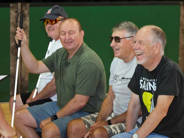 Veterans enjoy the summer camp at HMS Sultan in Gosport