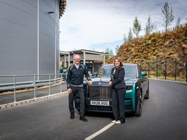 Gunther Boehner, Director of Manufacturing at Rolls-Royce Motor Cars and Chichester MP Jess Brown-Fuller