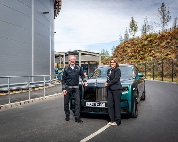 Gunther Boehner, Director of Manufacturing at Rolls-Royce Motor Cars and Chichester MP Jess Brown-Fuller