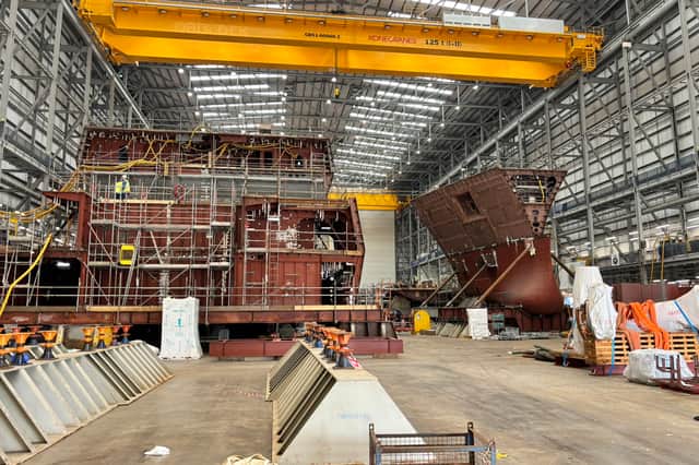 Work on the Type 31 ships in the Venturer Hall.