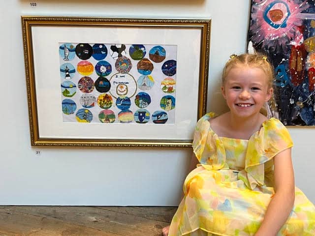 Olivia Stacey's piece 'I Love My City' is on display at the Royal Academy of Arts in London 