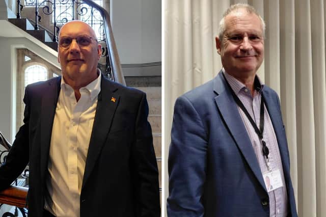 Cllr Nick Adams-King, left, and Cllr Keith House. Photo: LDRS