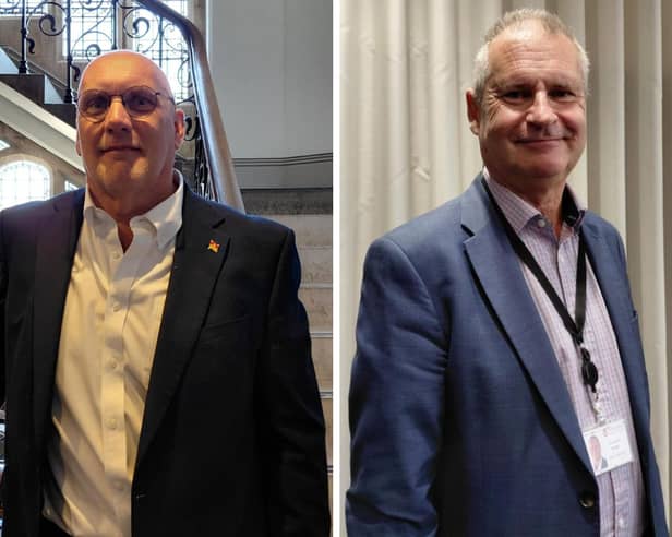 Cllr Nick Adams-King, left, and Cllr Keith House. Photo: LDRS