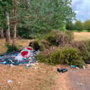 The mess left by travellers at Park Lane recreation ground, Fareham. Photo: Cllr Simon Martin
