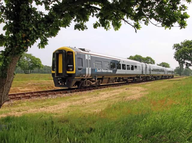 A South Western Railway train on the West of England line