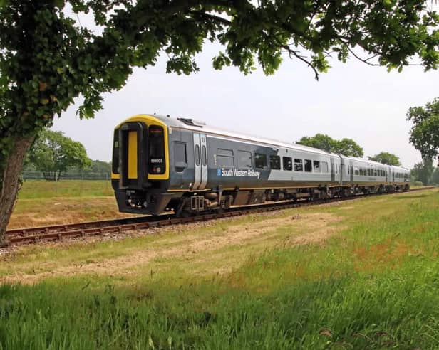A South Western Railway train on the West of England line