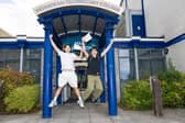 GCSE results day at Horndean Technology College.

Pictured: Jamie Gauntlet and Oliver Smith 

Picture: Marcin Jedrysiak