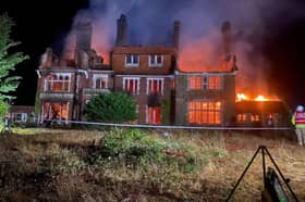 A blaze engulfed a former care home in Liss late on August 18. A man from Portsmouth has been arrested on suspicion of arson.