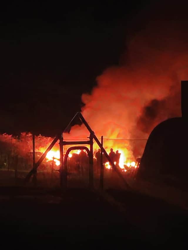 Fires at the field on Long Road