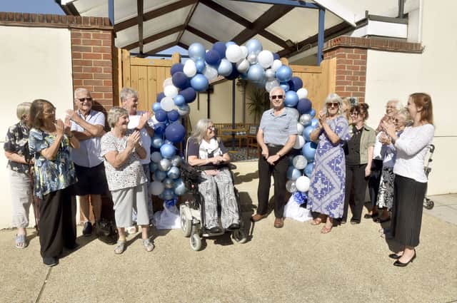 Solent MS Therapy Centre in Hewett Road, Portsmouth, has transformed their courtyard and was re-opened by Steve Emery husband of Sue Emery who passed away in 2025 and was a member and trustee for many years.