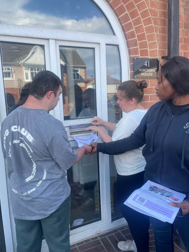 Redbridge House residents and carers have bene leafleting to raise awareness of their fundraiser