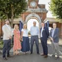 The launch of Gosport Business Awards at St Vincent College. Pictured, left to right, are Dave Steer (Government Business Director at
StandardAero) , Liz Wiffin (Key Accounts Manager for Iconic Media Group), Sarah Carter (St Vincent College Head of Marketing),  Mark Waldron (The News editor in chief), Andy Grant (St Vincent College Executive Principal) and Ian Bridges (Principal Economic Development and Regeneration Officer at Gosport Borough Council). 