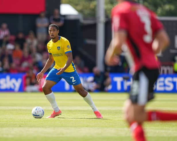 Benjy Arthur made his first Football League start in Pompey's 3-1 win at Lincoln. Picture: Jason Brown