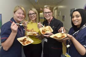 Tracey Thomas, matron for child health, Charlotte Fairall, Sophie's mum and CEO of Sophie's Legacy, Gina Stanley, divisional nurse director and Shelina Yasmin, senior sister of the Starfish ward.