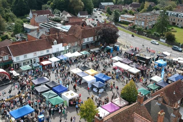 The Taste of Wickham festival in the village square