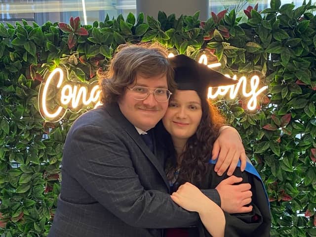 Joshua Warner, left, with his sister, Eleanor Warner.