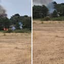 A fire taking place in the Fort Road area of Stokes Bay on August 16, days before the large scale incident on August 25.