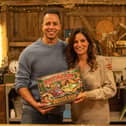 Will Kirk of The Repair Shop with Rachel Lowe and her board game inspired by the BBC television show.