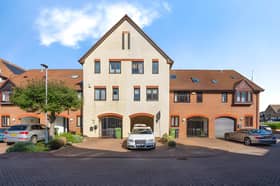 The Newlyn Way townhouse sits within Port Solent marina, with private mooring access adding to its waterfront appeal