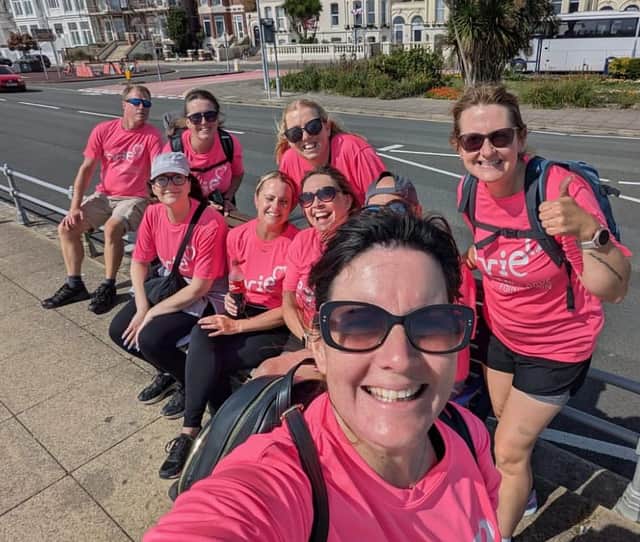 Sarah Smart and other fundraisers at last year's walk