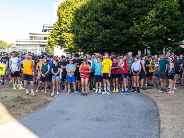The start line ahead of Saturday's parkrun at Lakeside.