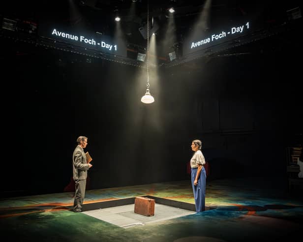 Caoilfhionn Dunne and Priyanga Burford in a small and quiet light at Chichester Festival Theatre. 