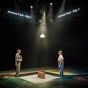 Caoilfhionn Dunne and Priyanga Burford in a small and quiet light at Chichester Festival Theatre. 