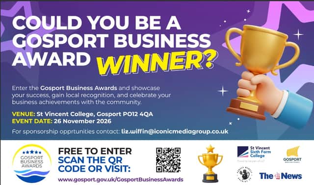 The Gosport Business Awards 2026 are open for entries.