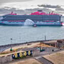 Valiant Lady sails out of Portsmouth for the final time of the season. After five years of calling Portsmouth its UK home port, the cruise company has no plans to return in the next two years.