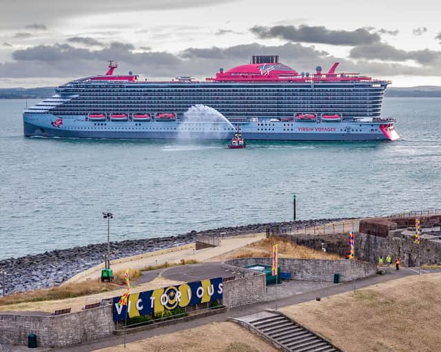 Valiant Lady sails out of Portsmouth for the final time of the season. After five years of calling Portsmouth its UK home port, the cruise company has no plans to return in the next two years.