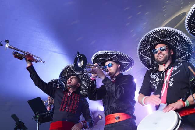 IOW Mariachi band Vote Pedro performing at Under The Trees stage Victorios 2026