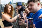 Mackenzie giving out friendship bracelets after her performance
Picture:Marcin Jedrysiak