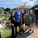 Emma and Mark Wilson with their family at the Southsea Model Village
