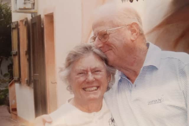 Jean Withinshaw, left, with her late husband, Richard.