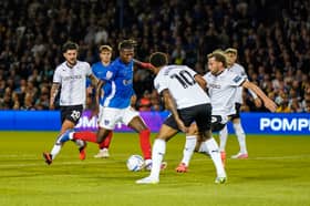 Madiodio Dia was handed his sixth Pompey start in Tuesday night’s 2-0 defeat to Derby. Picture: Jason Brown