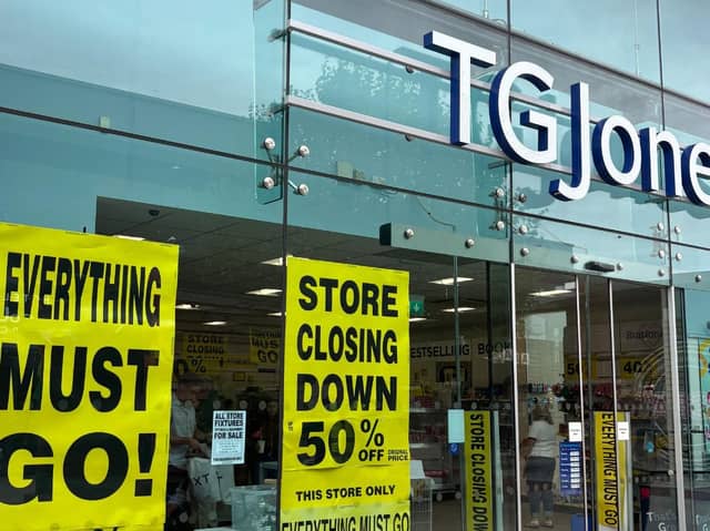 Closing down signs have appeared at TG Jones in Whiteley.