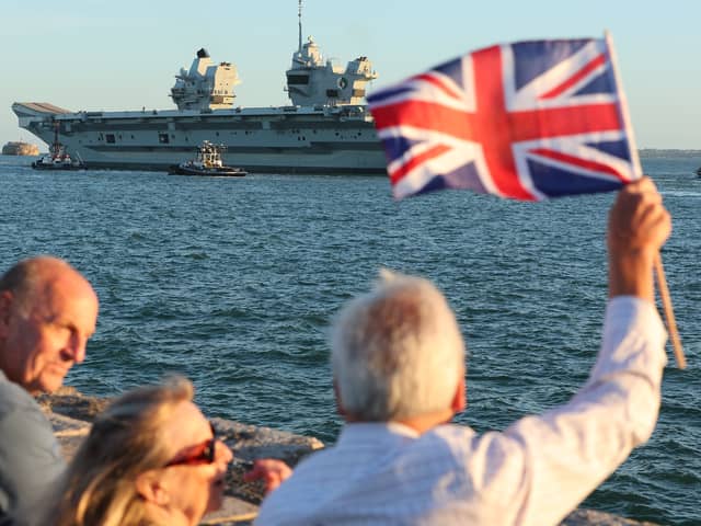 HMS Queen Elizabeth sailed out of Portsmouth on Saturday, September 6 as it begins three months of  intensive training and operations.