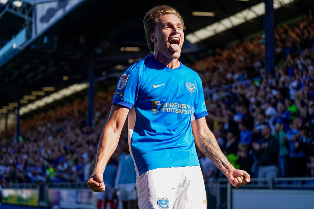 Pompey striker Marko Milovanovic. Pic: Jason Brown