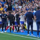 The flashpoint between a young Pompey fan and Cardiff's Krystian Bielik in September. Picture: Jason Brown.