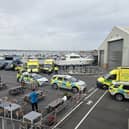 Emergency services have attended Eastney with part of the marina locked down due to an ongoing incident