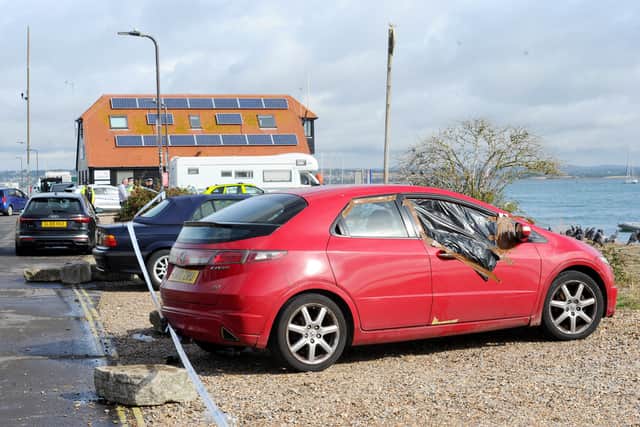 The aftermath at the RNLI in Ferry Road, Eastney, Portsmouth, on Monday, September 7, 2026, after hundreds of protestors descended on Portsmouth vowing to prevent 140 migrants who arrived in a small boat stepping onto dry land. 

Picture: Sarah Standing (070926-904)