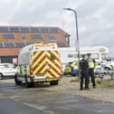 The aftermath at the in Ferry Road, Eastney, on September 7, 2026, after hundreds of protestors descended on Portsmouth vowing to prevent 140 migrants who arrived in a small boat stepping onto dry land.