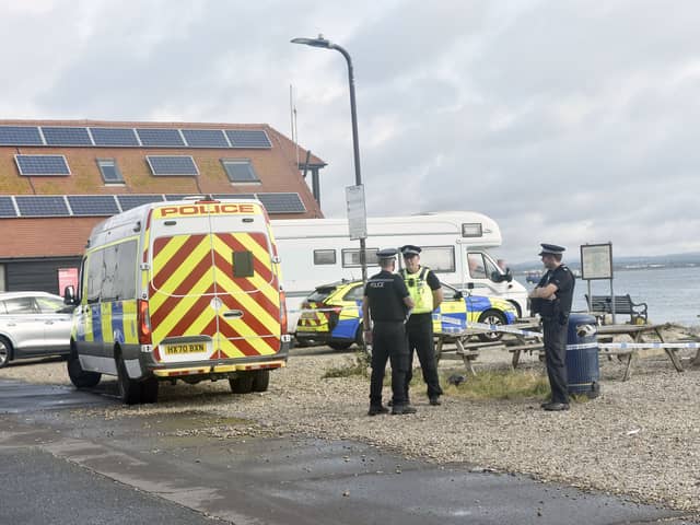 The aftermath at the in Ferry Road, Eastney, on September 7, 2026, after hundreds of protestors descended on Portsmouth vowing to prevent 140 migrants who arrived in a small boat stepping onto dry land.