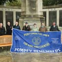 The benches honour those who thought in the three Pompey Pals Battalions, and the people of Flers in France.