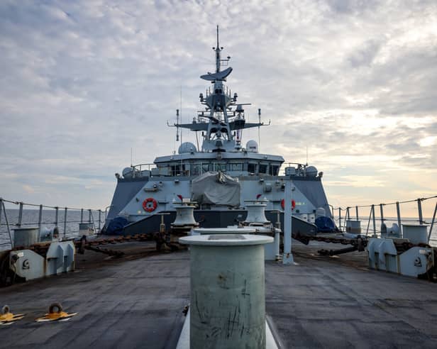 HMS Spey and HMS Tamar have been on deployment away from Portsmouth for five years after leaving the city 1,826 days ago. Pictured: HMS Spey on Exercise Bersama Shield 2025.